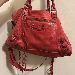 Red Balenciaga City Bag
